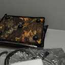 Weatherproof Heated Cat House for Outdoor in Winter, Heated Cat Bed Kitty Shelter with Cat Heating Pad, Insulated & Safe Escape Door, Warm House for Outside Stray Cat (Leaf Color, 12"x16"x16")