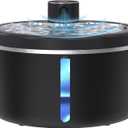 Cat Water Fountain Cordless, 108oz/3L Pet Fountains for Cats Indoor with Stainless Steel Tray, Battery Operated Cat Drinking Fountain with Motion Sensor, Ultra Quiet Pump