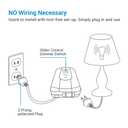DEWENWILS Plug in Dimmer Switch for Lamp, Push/Foot Dimmer Plug, Table Lamp Dimmer for Dimmable LED/CFL/Incandescent Bulb, Full Range Slide Control, 5 ft Extension Cord, ETL Listed, Black
