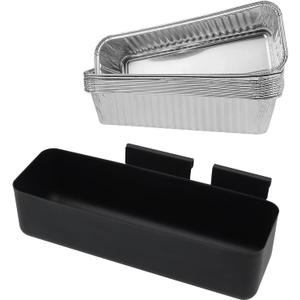 MixRBBQ Grease Cup with Aluminum Drip Pans Liner Set for Camp Chef Griddles Accessories, Professional Drip Catcher Pan Holder for Camp Chef Stove SG100 SG90 SG14 SG30 SG60, Foil Pans(10 Pack), 24 oz