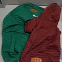 2 Pack Dog Hoodie Sweaters for Small Medium Dogs Warm Dog Clothes for Large Dogs Soft Waffle-Like Laminated Sweatshirt Bulldog (Dark Green+Wine Red, M (Back: 15.5", Chest: 21.6", Neck: 13"))