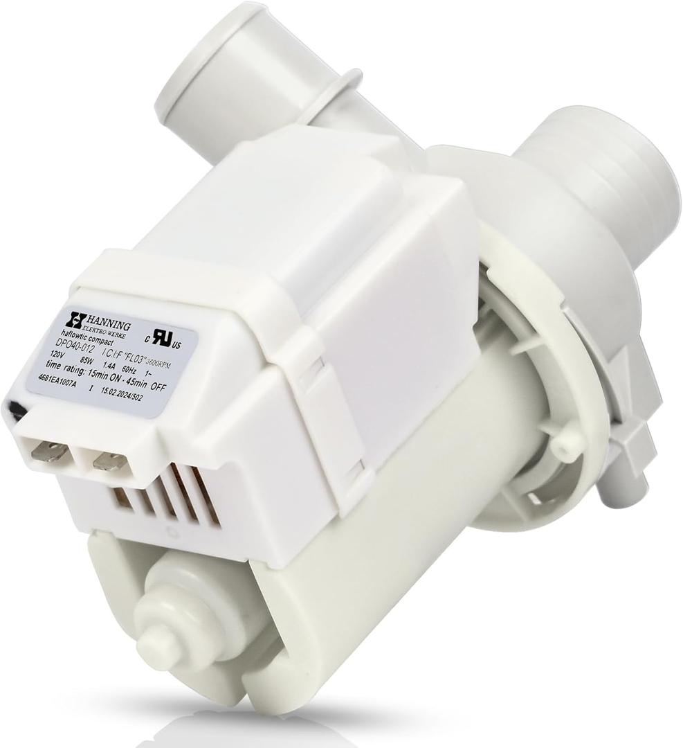 DP040-012 Drain Pump 4681EA1007A 5859EA1004F 5859EA1004P 5859EA1004G WH23X10020 (OEM) Replacement for LG Washer Drain Pump, Fits for WT1101CW WT5001CW WT7200CW WT5270CW WT1201CV WT4970CW WT4870CW