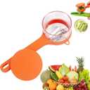 Vegetable Peeler with Container, Stainless Steel Potato Peeler and Fruit Peeler with Storage Box, Multi-Function Veggie Peeler with Peel Catcher for Home Kitchen (Orange)