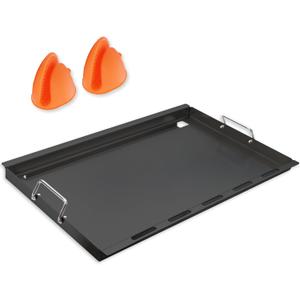 SafBbcue Full Size Griddle Inserts for Dyna Glo Grill Parts DGF493BNP DGF493PNP-D DGB494SPB DGB495SDP-D DGB495SPD DGH474CRP Flat Top Griddle for Dyna Glo DGF493BNP DGH474CRP, Carbon Steel