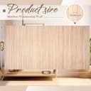 Juexica 1 Pcs Natural Bamboo Wall Panel for Interior Wall 48''x96'' Bamboo Covering Renewable Pole Wainscoting Room Divider Wrap Decor for Bedroom Living Room Kitchen Island Office (Light Carbonized)