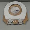 Bemis 500EC Durable Wood Toilet Seat with Easy Clean Hinges, Made in USA, Round, White