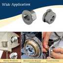 RISON Titanium Flange Nut M10x1.5mm Titanium Sprocket Nut Gold 6AL4V Nut for Motorcycle 5PCS