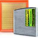 Engine & Cabin Air Filter Kit for Highlander 3.5L 2.7L Gas Only (2014-2019), Sienna 3.5L 2.7L Gas (2011-2020), Camry V6 3.5L Gas Only (2012-17), 178010p050, 8713930040 (Not for Camry 2.5L)