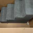 EHEYCIGA Dog Stairs for Bed 18" H, 4-Step Dog Steps for High Bed, Pet Steps for Small Dogs and Cats, Non-Slip Balanced Pet Ramp Indoor, Grey