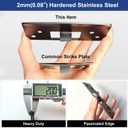Oversized Door Strike Plates 2 Pack, Heavy Duty Version, Extra Large Striker Plate, Reinforced Enlarged Strike with Large Hole, Fix Door Won't Latch in, Extended to Cover Worn Slot