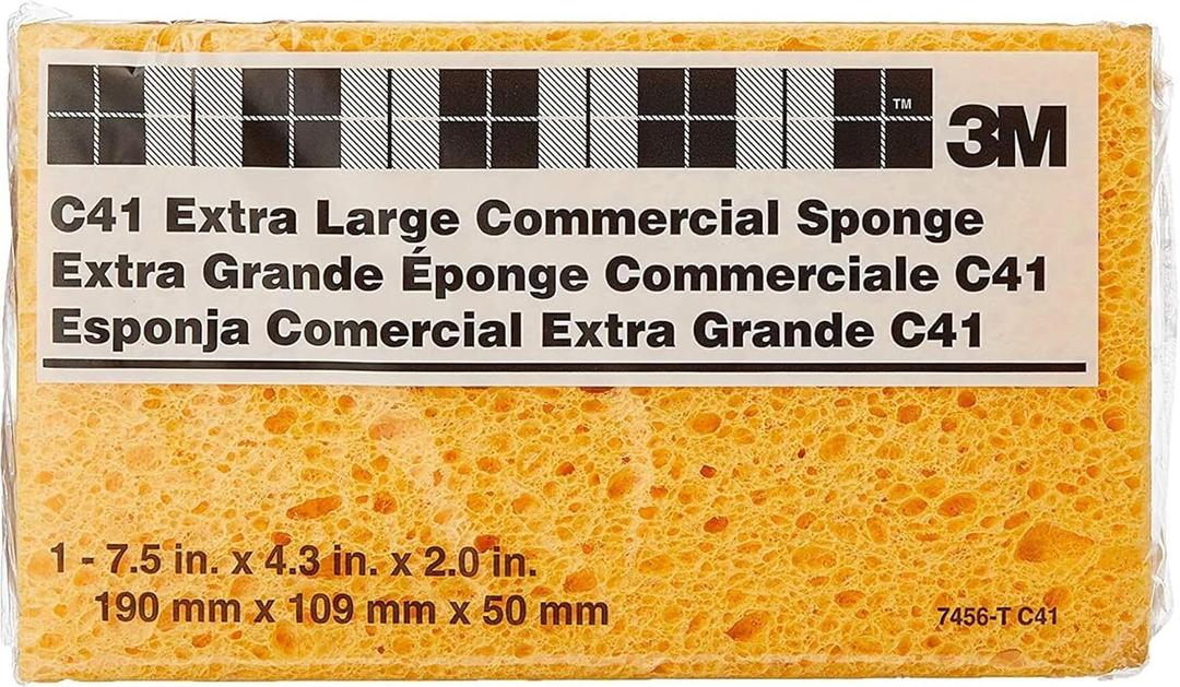 3M Extra Large Commercial Sponge – Durable, Highly Absorbent Cleaning Sponge for Heavy-Duty Tasks, 27 Pcs