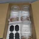 Encheng 32 oz Wide Mouth Mason Jars With Airtight Hinged Lids, Leak Proof Rubber Gasket - 1000ml Glass Storage Containers, Set of 4