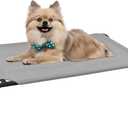 Raised Pet Cot for Small Pets, Elevated Dog Bed with Breathable Mesh, Sturdy Steel Frame for Indoor & Outdoor Use, Non-Slip Design, Easy Clean, 33-Inch Grey