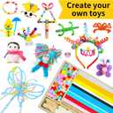 Fusihey Craft Supplies for Kids  Kids Craft Kit Box with 3000+ Pieces, Arts and Crafts Kit for Kids Ages 48 & 812, Storage Craft Box for Girls Boys, Bulk Art Materials Set Gift