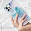 luolnh Gold Glitter Sparkle Case Compatible with iPhone 12 and iPhone 12 Pro 6.1 Inch Marble Design Shockproof Soft Silicone TPU Bumper Cover Skin Phone Case iPhone 12/12 Pro Cases(Aqua Green)