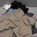 Dalavch 6 Pack Women's Crop Top Short Sleeve Athletic Workout Yoga Running Gym Casual Tees T-Shirts Loose Fit (Medium, 1 Black 1 White 1 Heather Grey 1 Pink 1 Khaki 1 Blue)