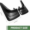 2 PCS Mud Flaps, 8.27 x 12.6 Inch Splash Guards Tire Protectors, No-Drill Mudguard mud Guards, Universal for Most Cars, Trucks, SUVs (Black)
