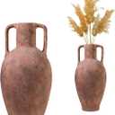 UPWOIGH 20in Vintage Ceramic Floor Vase with Handles