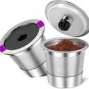 Reusable K Cups and Coffee Pods,Universal stainless steel k Cups for Keurig 2.0 and 1.0 Coffee Makers machine (2)