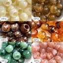 280Pcs Hair Beads for Braids Large Hole African Hair Bead for Women for Large Braids 14mm Brown Jumbo Pony Beads for Braiding Jewelry Making Macrame Crafts Assorted Colors Beading Supplies