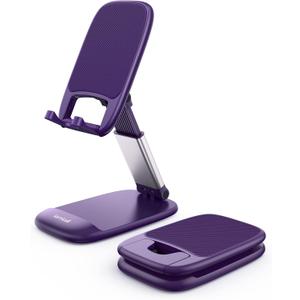 Lamicall Purple Phone Stand for Desk - Dark Purple Cell Phone Holder Desktop Office Must Have Compatible with iPhone 13 Pro Max Mini, 12 11 XR X 8 7 6 Plus SE, 4-8'' Smartphone