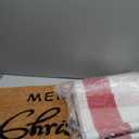 Christmas Door Mat Set, 2-Piece Layered Front Porch Welcome Mat Combo with Red White Plaid Rug and Coir Doormat, Outdoor Entryway Decor for Holiday Porch, Patio, Garden