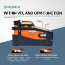 AI-9 Fiber Fusion Splicer w/6 Motors, Core Alignment Fiber Optical Welding Machine w/Visual Fault Locator & Optical Power Meter Function for Trunk Line Construction,Splicing 5S Heating 15S