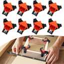 Nalcant 90 Degree Angle Clamps - 8pcs ABS Adjustable Swing Corner Clips for Woodworking, Drilling, Cabinets & Framing