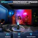 [Built-in Apps & 2026 Upgraded] Mini Projector Support 4K 1080P Auto Keystone 180 Rotatable with WiFi 6 and Bluetooth 5.4, Projector Portable Compatibile with HDMI/TV Stick/Memory Stick/Laptop-Black