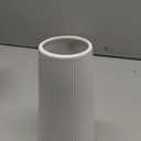 White Ceramic Vase, GUKJOB Small Cute Flower Vase for Pampas Grass, Home, Living Room, Dining Table, Farmhouse, Office Decor, Bedroom, Table, and Kitchen Shelf (White)