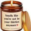 30th Birthday Candle Gifts - Lavender Scented Soy Candle - Handmade 30th Birthday Decorations for Women Men, 1995 Birthday Gift Ideas for Her, Mom, Friends