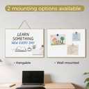 TOWON Magnetic Dry Erase Board 24x18 in, Narrow Aluminum Frame, Gold