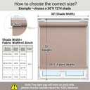 Cordless Blackout Roller Shades for Indoor Windows,Brown,40"W x 72"H