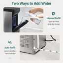 Gevi V2.0 Countertop Gemi Nugget Ice Maker | Self-Cleaning Pellet Ice Machine | Stainless Steel Housing |16.7''H Fits Perfectly Under Wall Cabinet | Silver with Viewing Window