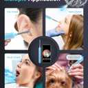 2 x DJROLL Ear Wax Removal, Earwax Remover Tool, Ear Camera, Ear Scope with Ear Wax Cleaner Tool Compatible with iPhone, iPad, Android Smart Phones (Blue)