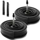 700x38c/700x40c Bike Tube FV48mm Presta Valve 2 Pack Road Bicycle Inner Tubes with 2 Tire Levers Premium Butyl Rubber Gravel Bike Tubes