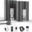 Upgraded 2 Pack Replacement for Ring Battery, 7200mAh High Endurance Li-ion Camera Battery Compatible with Ring-Doorbell 2/3/4/3plus, Stick Up Cam (2nd/3rd Gen) /Spotlight Cam/Peephole Cam (Black)