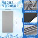 Hosuly 6 Pack Cooling Towels 40" x 12" Sport Towels, Cooling Rag for Neck and Face Ice Breathable Chilly Portable Neck Wraps for Yoga(Light Gray)