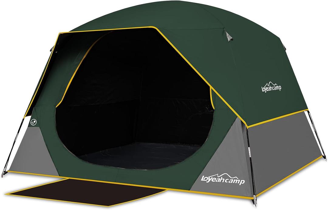 Tent 4/6 Person Blackout Camping Tent with RainflyWaterproof Portable Double Layer Family Dome Tent for Camping for Outdoor Camping&Hiking