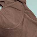 HTZMO Women Fall Long Sleeve Bodycon Maxi Dress Sexy V Neck Wedding Guest Formal Party Elegant Long Dresses (Brown, S)