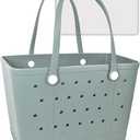 Beach Tote Bag for Women, Rubber Beach Bag Waterproof Sandproof, Extra Large EVA Tote Bag Boat Bag
