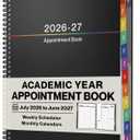 Dunwell 2026-2027 Appointment Book 8.5 x 11, July 2026 to June 2027, 15-Minute Hourly Schedule Planner with Colorful Tabs, Daily Professional Agenda