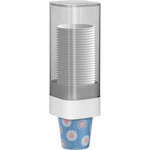 MYITYARD Cup Dispenser, Pull Type Wall Mount Cup Holder for Water Cooler Fit 3oz-5oz Disposable Paper and Plastic Cups, Bathroom Mouthwash Cup Dispenser for Home, Office, Gym, Hospital (White) (Small)