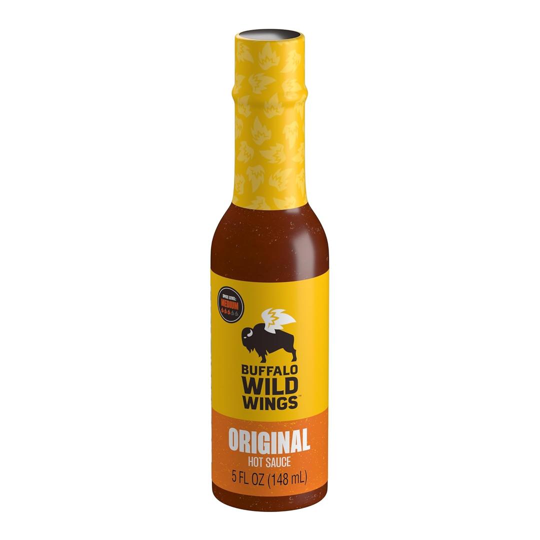 Buffalo Wild Wings Original Hot Sauce, 5 fl oz, Medium Hot Dipping Sauce, Marinade and Seasoning for Chicken Wings and Pork Ribs, Made with Cayenne Peppers (Small)
