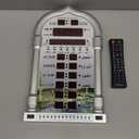 AL-HARAMEEN ZaNkAlOnY/ALHARAMEENOriginalPrayer azan(Gold) Clockha-4008 for USA Office,Home and Mosque