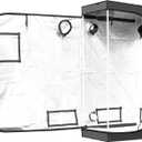 iPower Hydroponic Water-Resistant Grow Tent, 36x20x62in, Black