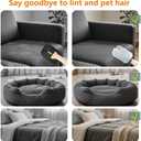 Newly Upgraded Pet Hair Removal Glove - Thickened Electrostatic Cat Dog Hair Remover Glove, Reusable for Couch, Carpet, and Car Seat (Light Brown, 2 Pack)