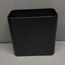 Small Bathroom Trash Can 2.4 Gallon Wastebasket, Slim Metal Garbage Can Matte Black Stainless Steel Trash Bin for Bedroom,Office,Kitchen,Toilet, rv, Near Desk, Under Sink