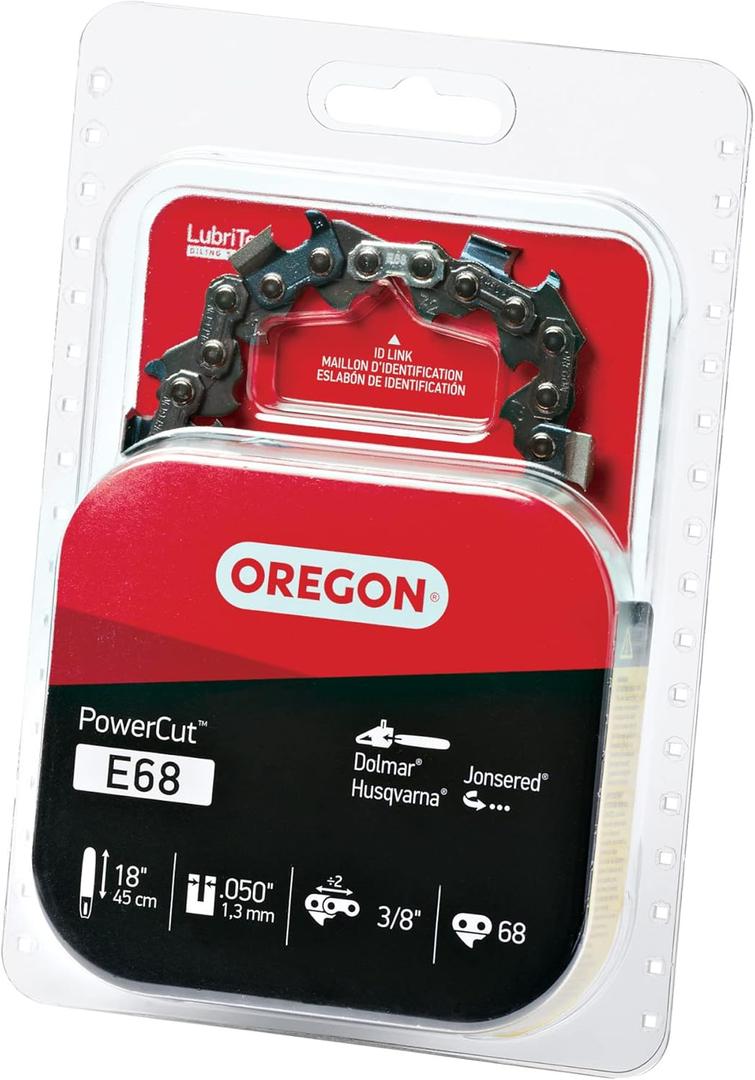 Oregon E68 PowerCut 18-Inch Chainsaw Chain, Fits Dolmar, Husqvarna, Jonsered