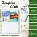 2 x Jun 2025-Dec 2026 Academic Monthly Weekly Daily Planner for School, 19 Months Calendar 25-26 Planning Book with Colorful Tabs, 8.5" x 11" Mid Year College Organizer for Student Teacher (Beige)